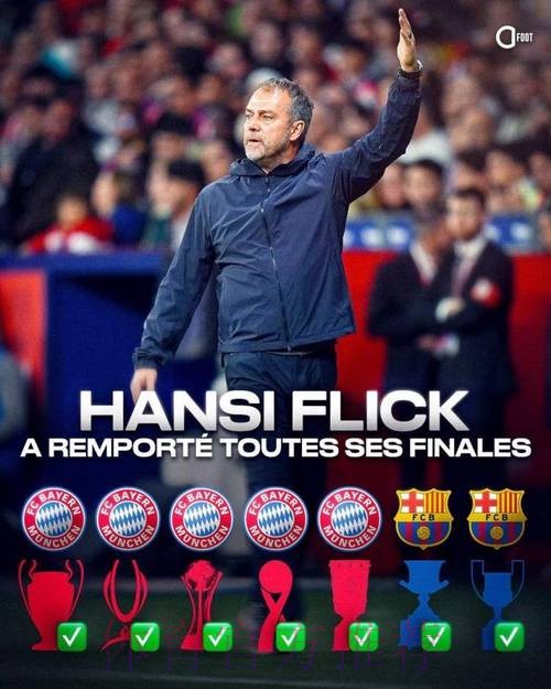 100%胜率!弗里克执教生涯7次进决赛全部夺冠 100%胜率!弗里克执教生涯7次进决赛全部夺冠